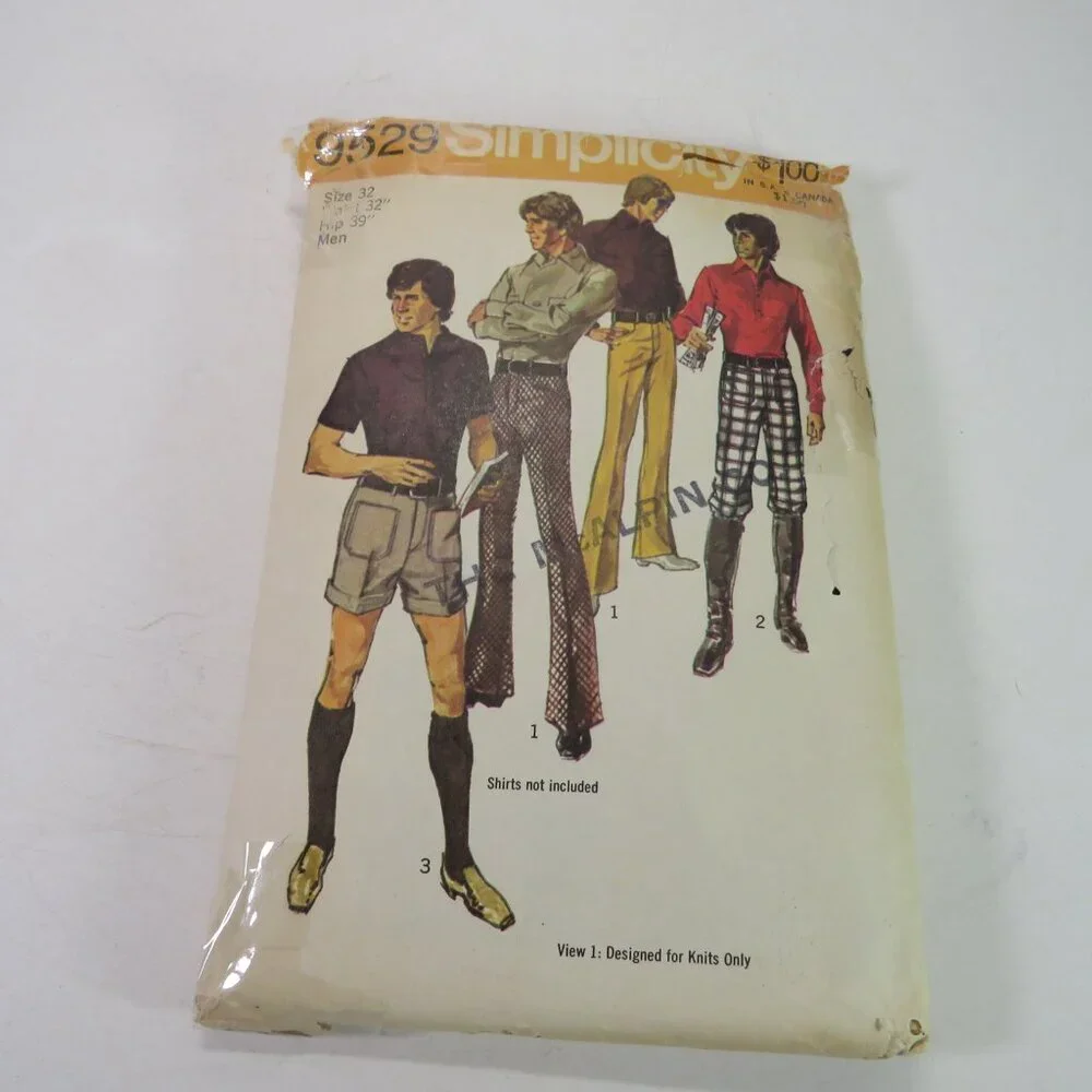 Simplicity 9529 Clothing Pattern size 32 Men's Pants, shorts, sweats
